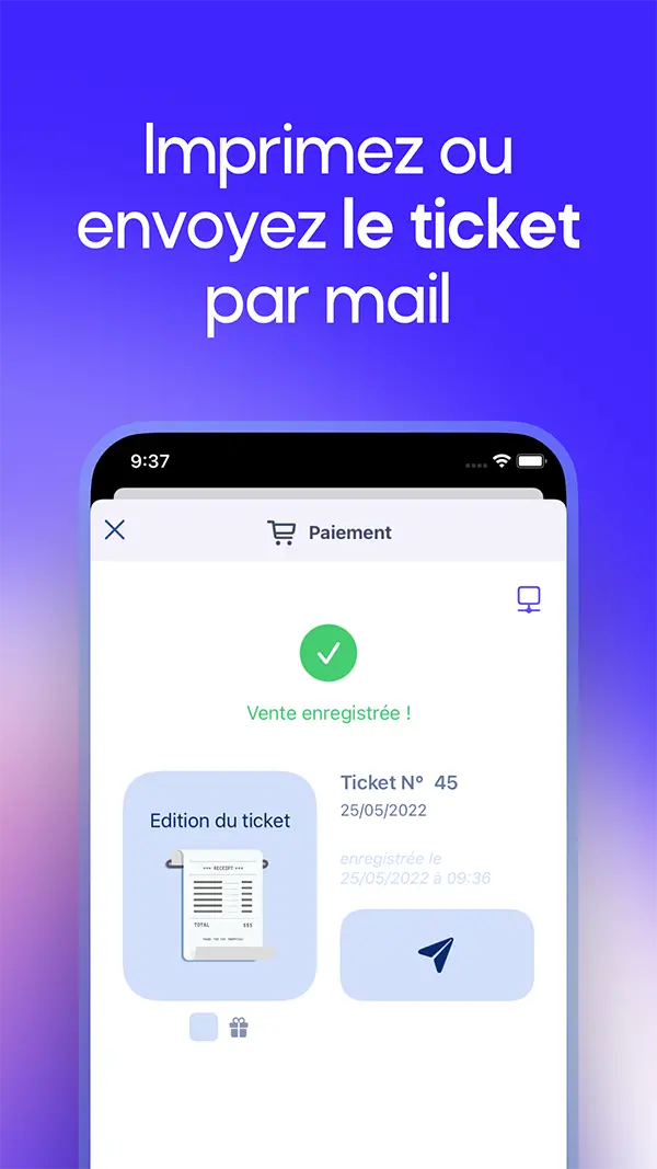 Ticket par mail