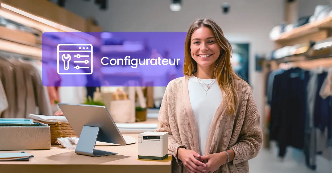 Configurateur de prix caisse enregistreuse iPad pour commerce
